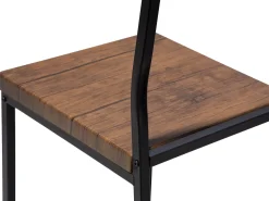 Sale Beliani 6-Istuttava Ruokailuryhma Tumma Puu/Musta Laredo