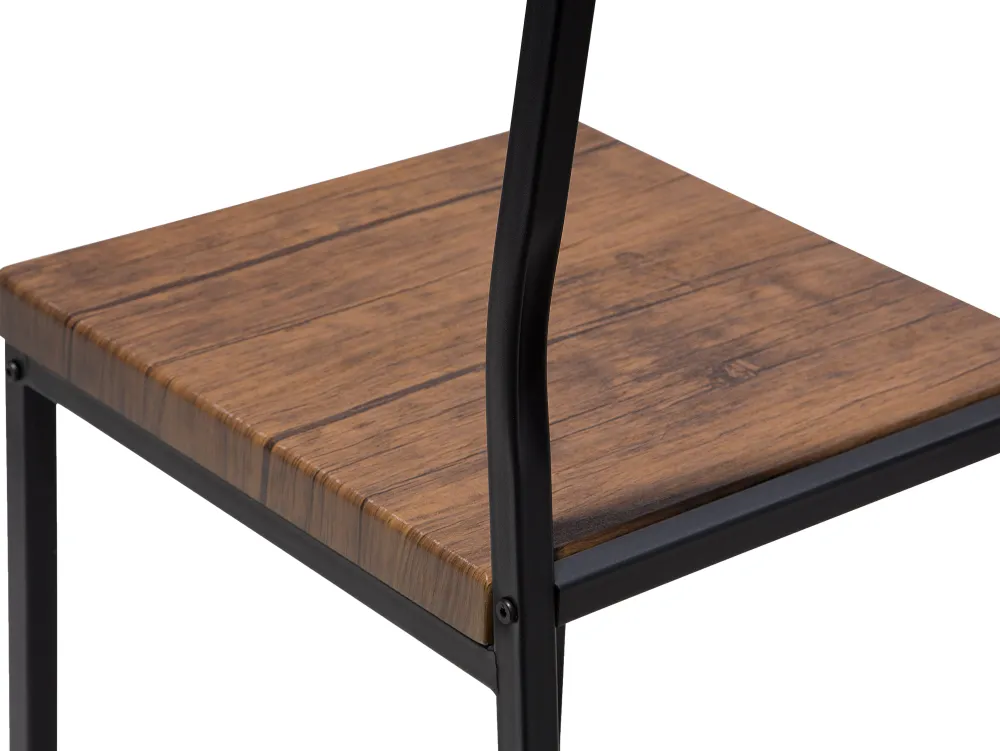 Sale Beliani 6-Istuttava Ruokailuryhma Tumma Puu/Musta Laredo