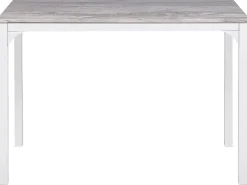 Cheap Beliani 4-Istuttava Ruokailuryhma Vaaleanharmaa/Valkoinen Bismarck