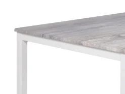 Cheap Beliani 4-Istuttava Ruokailuryhma Vaaleanharmaa/Valkoinen Bismarck