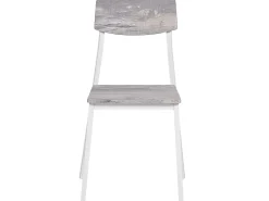 Cheap Beliani 4-Istuttava Ruokailuryhma Vaaleanharmaa/Valkoinen Bismarck