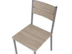 Pöydät<Beliani 4-Istuttava Ruokailuryhma Vaalea Puu/Harmaa Blumberg