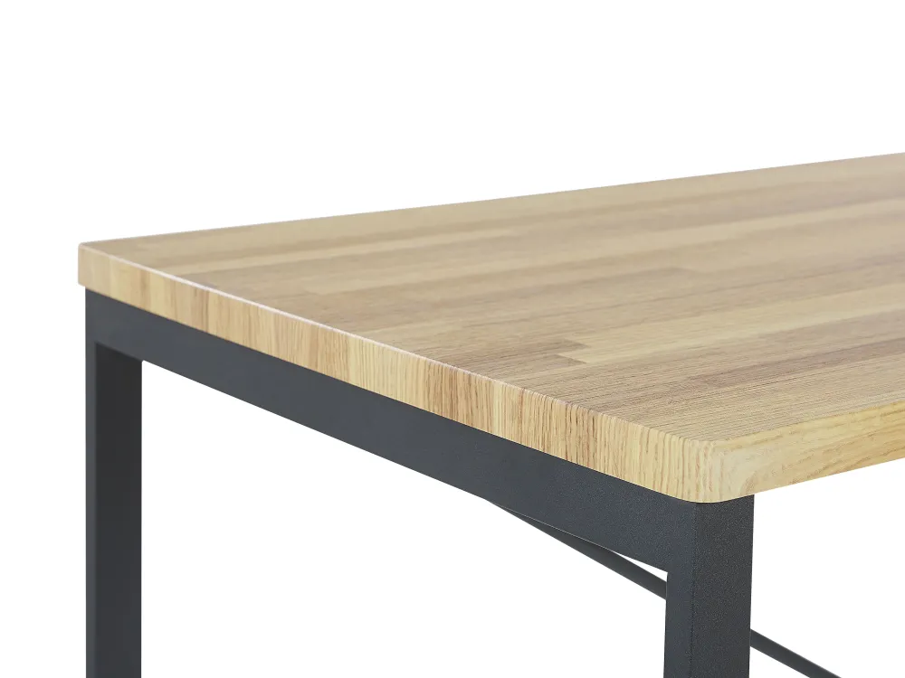 Shop Beliani 4-Istuttava Ruokailuryhma Vaalea Puu/Musta Flixton