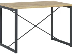 Shop Beliani 4-Istuttava Ruokailuryhma Vaalea Puu/Musta Flixton