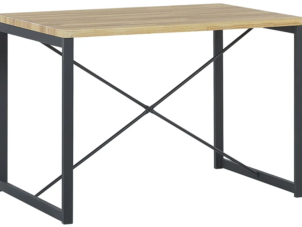 Shop Beliani 4-Istuttava Ruokailuryhma Vaalea Puu/Musta Flixton