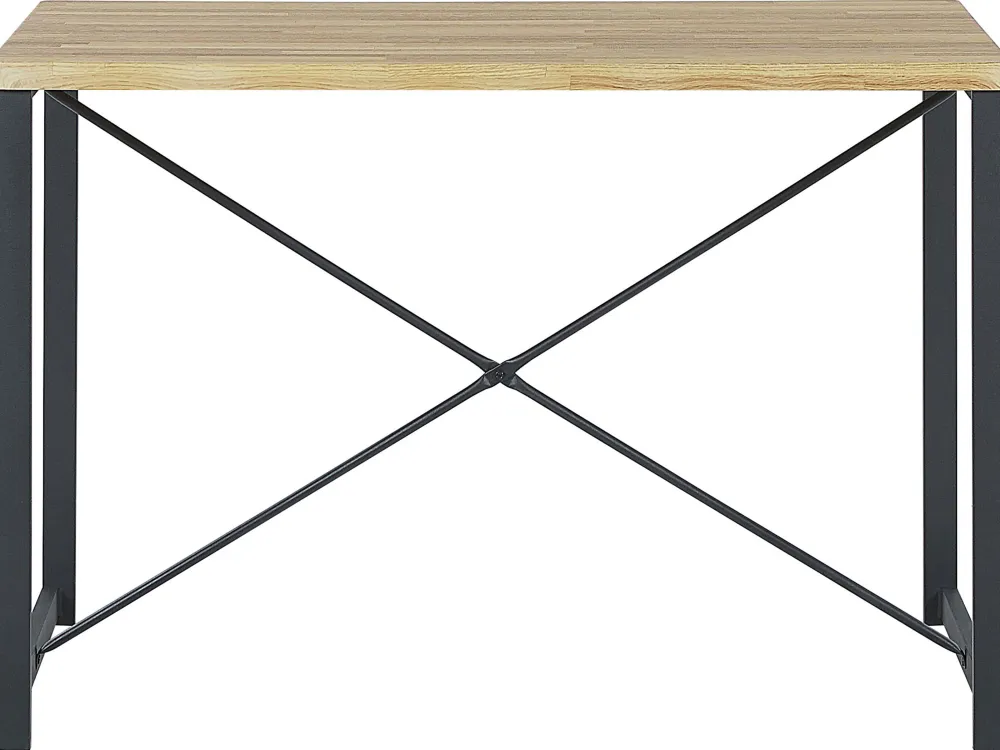 Shop Beliani 4-Istuttava Ruokailuryhma Vaalea Puu/Musta Flixton