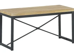 Shop Beliani 4-Istuttava Ruokailuryhma Vaalea Puu/Musta Flixton