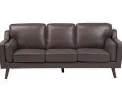 Sohvat<Beliani 3-Istuttava Ruskea Tekonahkainen Sohva Lokka