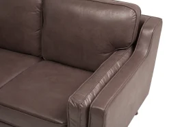 Sohvat<Beliani 3-Istuttava Ruskea Tekonahkainen Sohva Lokka