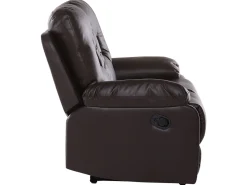 Cheap Beliani 2-Istuttava Saadettava Keinonahkainen Sohva Ruskea Bergen