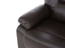 Cheap Beliani 2-Istuttava Saadettava Keinonahkainen Sohva Ruskea Bergen