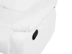 Sohvat<Beliani 2-Istuttava Saadettava Keinonahkainen Sohva Valkoinen Bergen