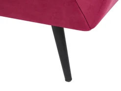 Sohvat<Beliani 3-Istuttava Samettinen Punainen Sohva Lenvik