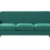 Sohvat<Beliani 3-Istuttava Sohva Irrotettavilla Paallisilla Vihrea Sametti Bernes