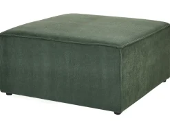 Sohvat<Beliani 3-Istuttava Sohva Ja Rahi Vakosametti Tummanvihrea Lemvig