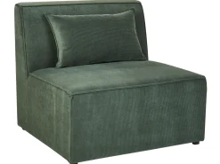 Sohvat<Beliani 3-Istuttava Sohva Ja Rahi Vakosametti Tummanvihrea Lemvig