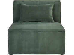 Sohvat<Beliani 3-Istuttava Sohva Ja Rahi Vakosametti Tummanvihrea Lemvig