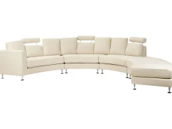 Sohvat<Beliani 7-Istuttava Sohva Kangas Beige Rotunde