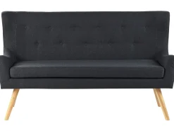 Sohvat<Beliani 2-Istuttava Sohva Kangas Musta Skibby