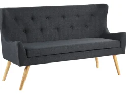 Sohvat<Beliani 2-Istuttava Sohva Kangas Musta Skibby