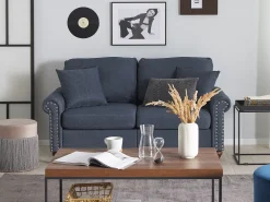 Shop Beliani 2-Istuttava Sohva Kangas Tummanharmaa Otra