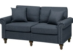 Shop Beliani 2-Istuttava Sohva Kangas Tummanharmaa Otra