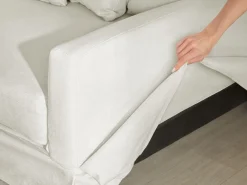 Sohvat<Beliani 3-Istuttava Sohva Kangas Valkoinen Gilja