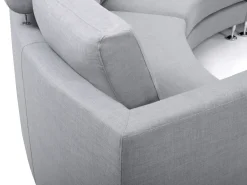 Best Sale Beliani 7-Istuttava Sohva Kangas Vaaleanharmaa Rotunde