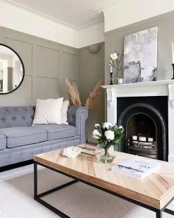 Sale Beliani 3-Istuttava Sohva Kangas Vaaleanharmaa Chesterfield