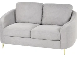 Sohvat<Beliani 2-Istuttava Sohva Kangas Vaaleanharmaa Trosa