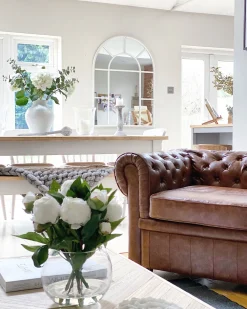 Clearance Beliani 3-Istuttava Sohva Keinonahka Kullanruskea Chesterfield