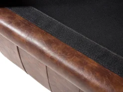 Clearance Beliani 3-Istuttava Sohva Keinonahka Kullanruskea Chesterfield