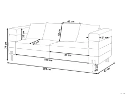 Sohvat<Beliani 3-Istuttava Sohva Keinonahka Ruskea Granna