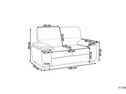 Outlet Beliani 2-Istuttava Sohva Keinonahka Ruskea Vogar