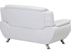 Sohvat<Beliani 2-Istuttava Sohva Keinonahkainen Valkoinen Leira