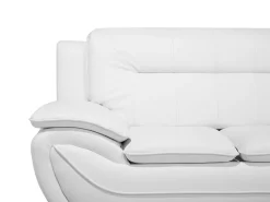 Sohvat<Beliani 2-Istuttava Sohva Keinonahkainen Valkoinen Leira