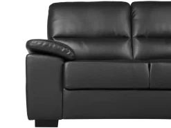 Sohvat<Beliani 2-Istuttava Sohva Keinonahka Musta Vogar