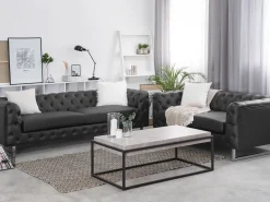 Hot Beliani 2-Istuttava Sohva Musta Vissland