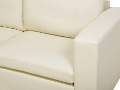 Sohvat<Beliani 3-Istuttava Sohva Nahka Kermanvalkoinen Helsinki