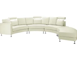 Flash Sale Beliani 7-Istuttava Sohva Nahka Kermanvalkoinen Rotunde