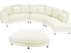 Flash Sale Beliani 7-Istuttava Sohva Nahka Kermanvalkoinen Rotunde