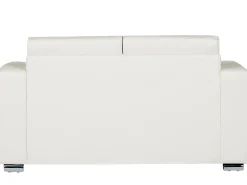 New Beliani 2-Istuttava Sohva Nahka Valkoinen Helsinki