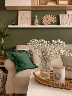 Shop Beliani 3-Istuttava Sohva Sametti Luonnonvalkoinen Eike