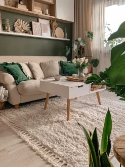 Shop Beliani 3-Istuttava Sohva Sametti Luonnonvalkoinen Eike