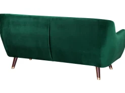 Sohvat<Beliani 3-Istuttava Sohva Sametti Smaragdinvihrea Bodo