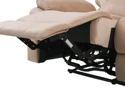 Sohvat<Beliani 3-Istuttava Sohva Sametti Sahkosaadettava Hiekanruskea Bergen