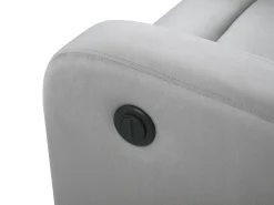 Cheap Beliani 2-Istuttava Sohva Sametti Sahkosaadettava Vaaleanharmaa Verdal