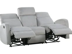 Sohvat<Beliani 3-Istuttava Sohva Sametti Saadettava Vaaleanharmaa Verdal