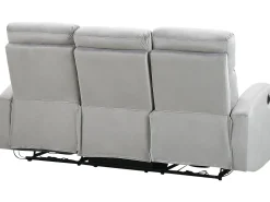 Sohvat<Beliani 3-Istuttava Sohva Sametti Saadettava Vaaleanharmaa Verdal