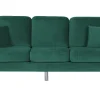 Sohvat<Beliani 3-Istuttava Sohva Sametti Smaragdinvihrea Gavle